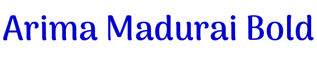 Arima Madurai Bold フォント